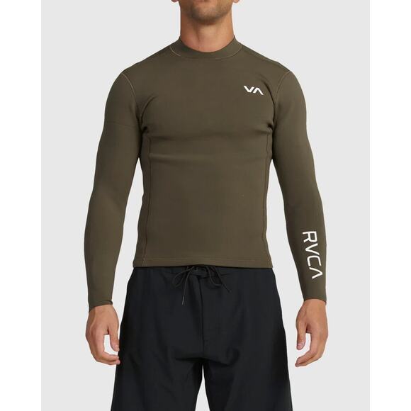 RVCA Men's Wetsuit Jacket 2mm Balance Long Sleeve Back Zip Surf Top in Small - Picture 1 of 5